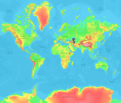 Near-global 30-meter Digital Elevation Model (DEM)